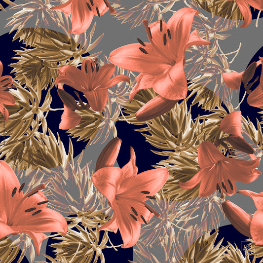 Lily Cactus Dots 280125A Seamless Pattern