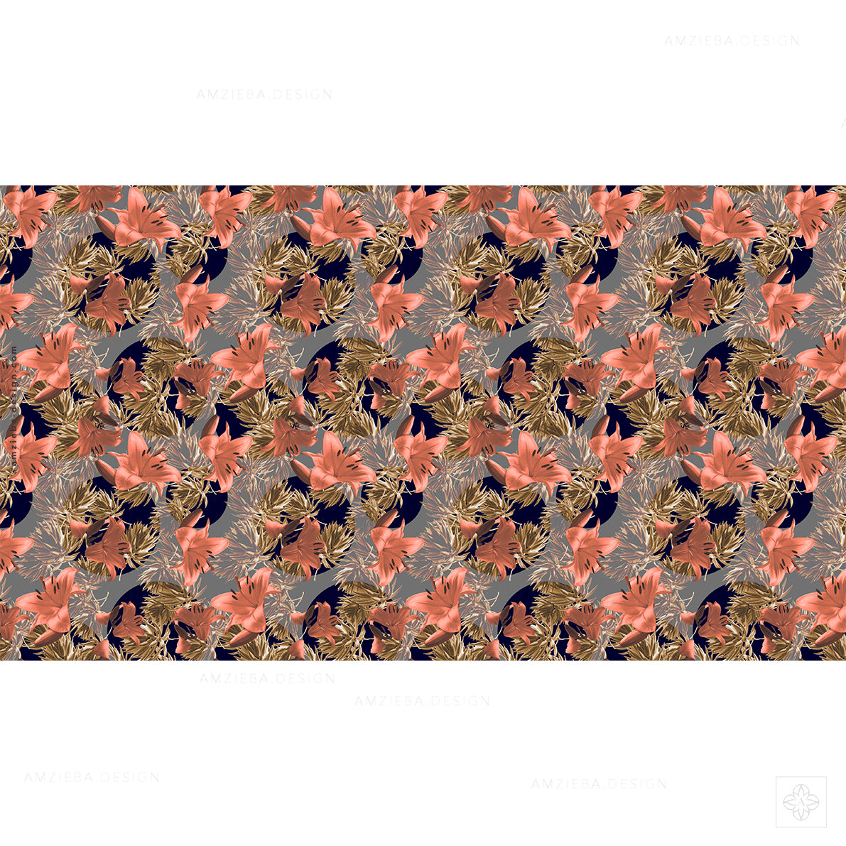 Lily Cactus Dots 280125A Seamless Pattern