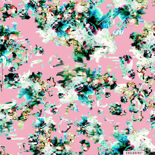 EXCLUSIVE Abstract Drawing Flowers 090225A Seamless Pattern