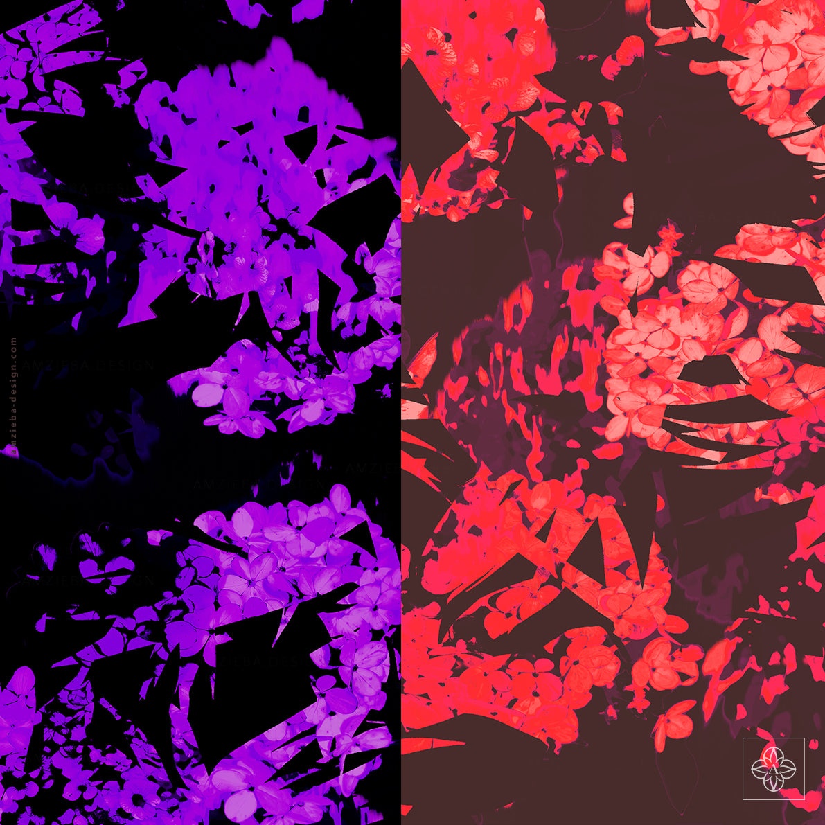 Abstract Hydrangea 300125A Seamless Pattern