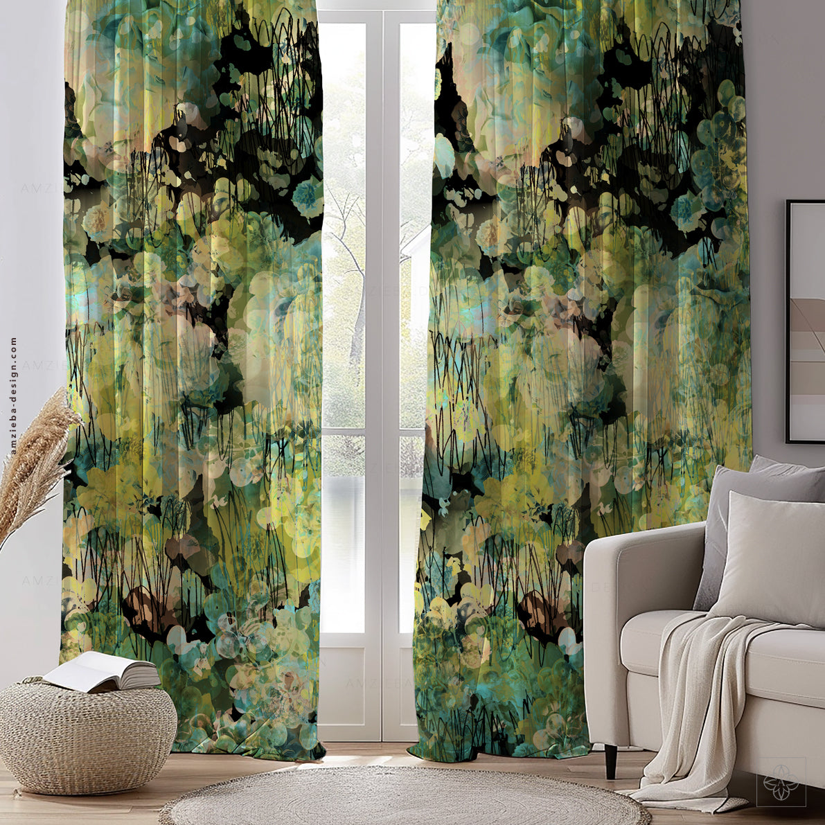 Abstract Scratch Floral 260125A Seamless Pattern