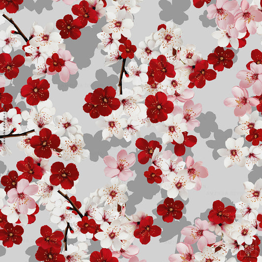 Cherry Flowers 270125A Seamless Pattern