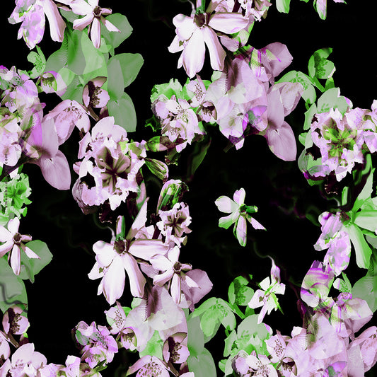 Cherry Flowers Layered 250125A Seamless Pattern