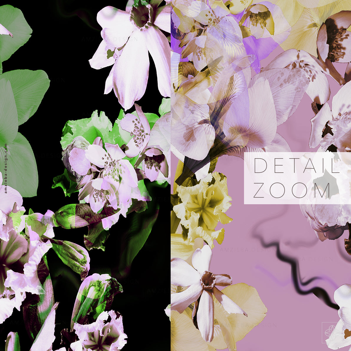 Cherry Flowers Layered 250125A Seamless Pattern