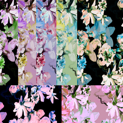 Cherry Flowers Layered 250125A Seamless Pattern