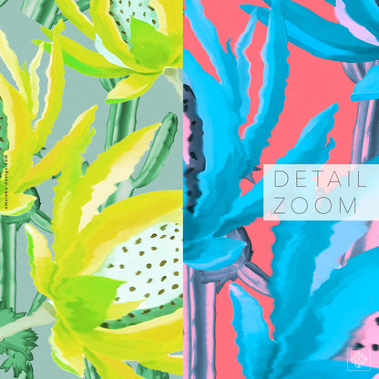 Exotic Cactus Flowers 190125A Seamless Pattern
