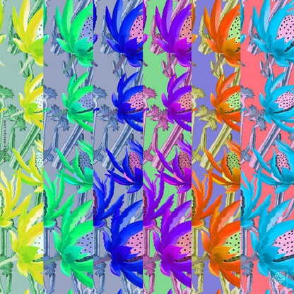 Exotic Cactus Flowers 190125A Seamless Pattern