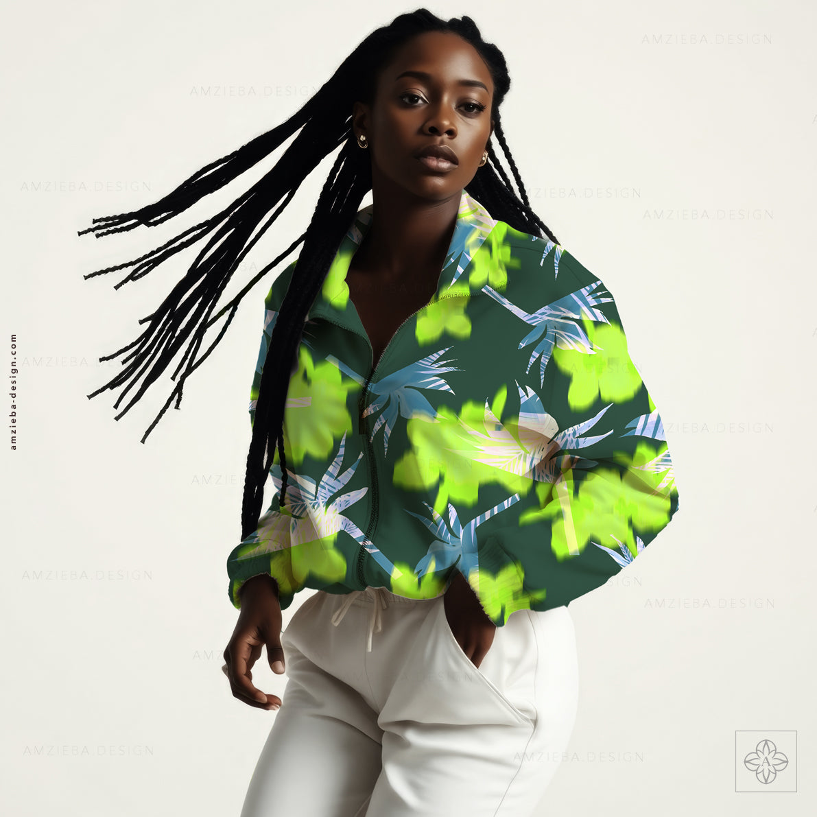 Exotic Flower Palm 290125v2A Seamless Pattern
