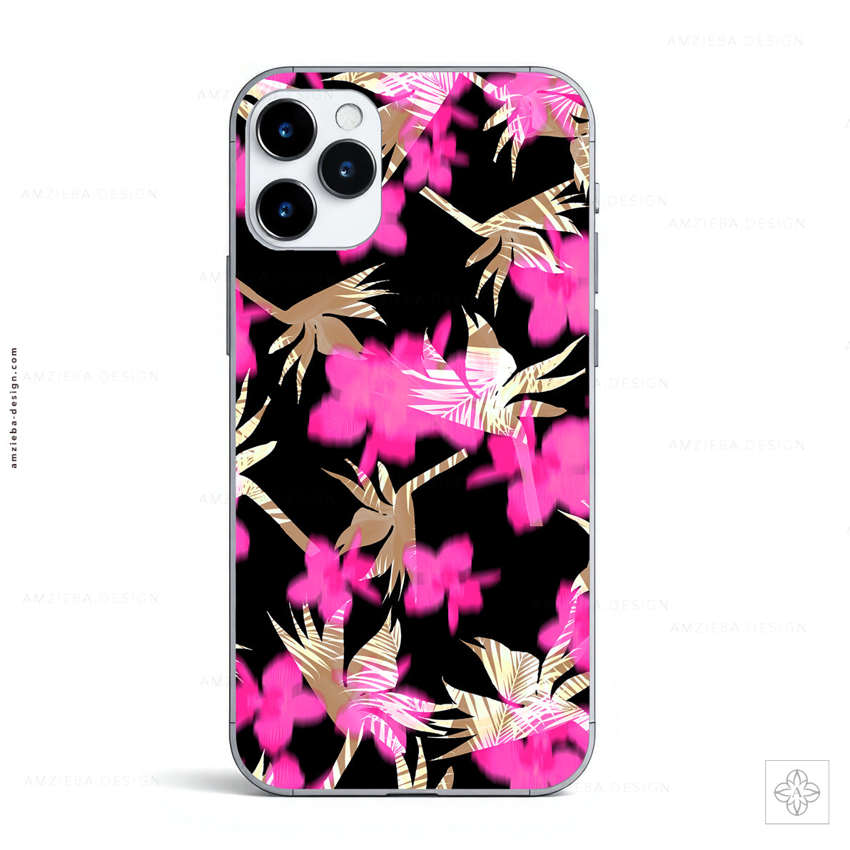Exotic Flower Palm 290125v2A Seamless Pattern