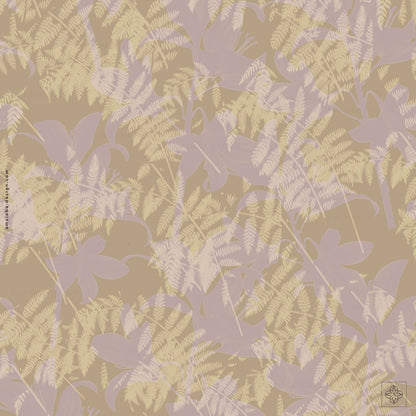 Fern lily flower 180125A Seamless Pattern