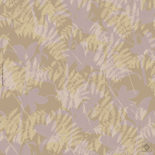 Fern lily flower 180125A Seamless Pattern
