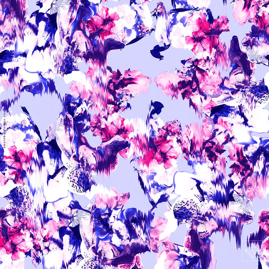 Floral Distorted 070225A Seamless Pattern