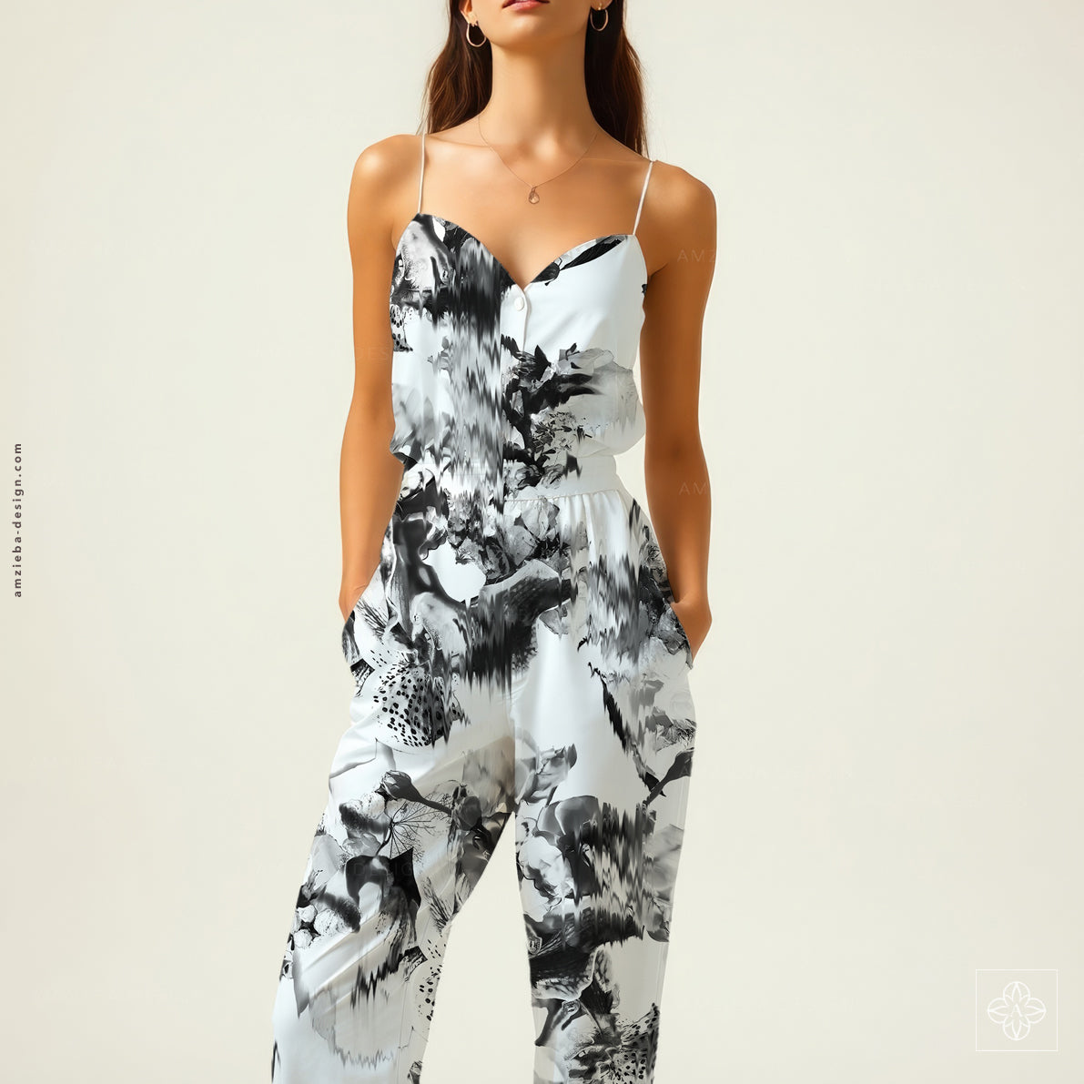 Floral Distorted 070225A Seamless Pattern