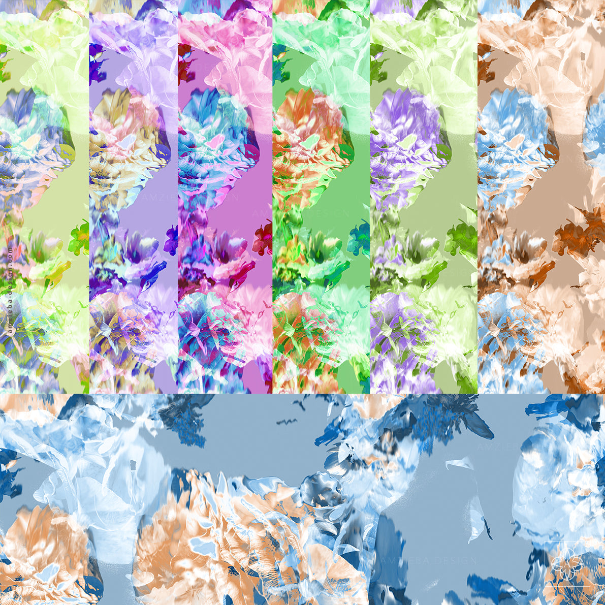 Flowers Blurred 060225A Seamless Pattern