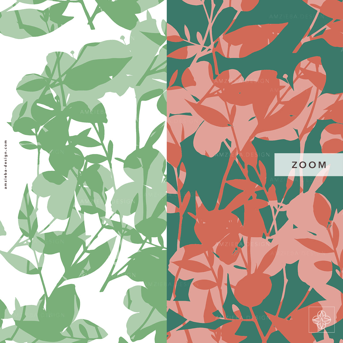 Flowers Layered 030225A Seamless Pattern