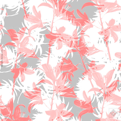 Lily Flowers 020225A Seamless Pattern