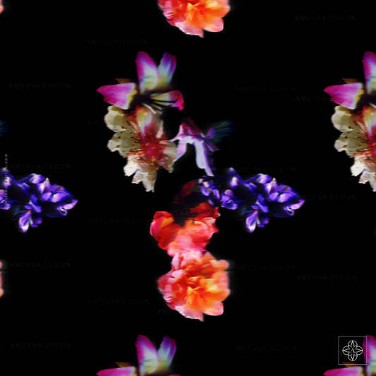 Minimal Flowers 070225A Seamless Pattern