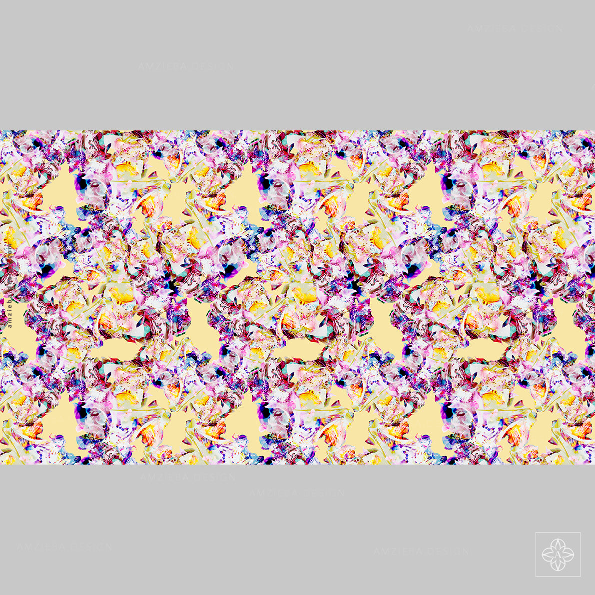 Orchid and Fruits 070225A Seamless Pattern