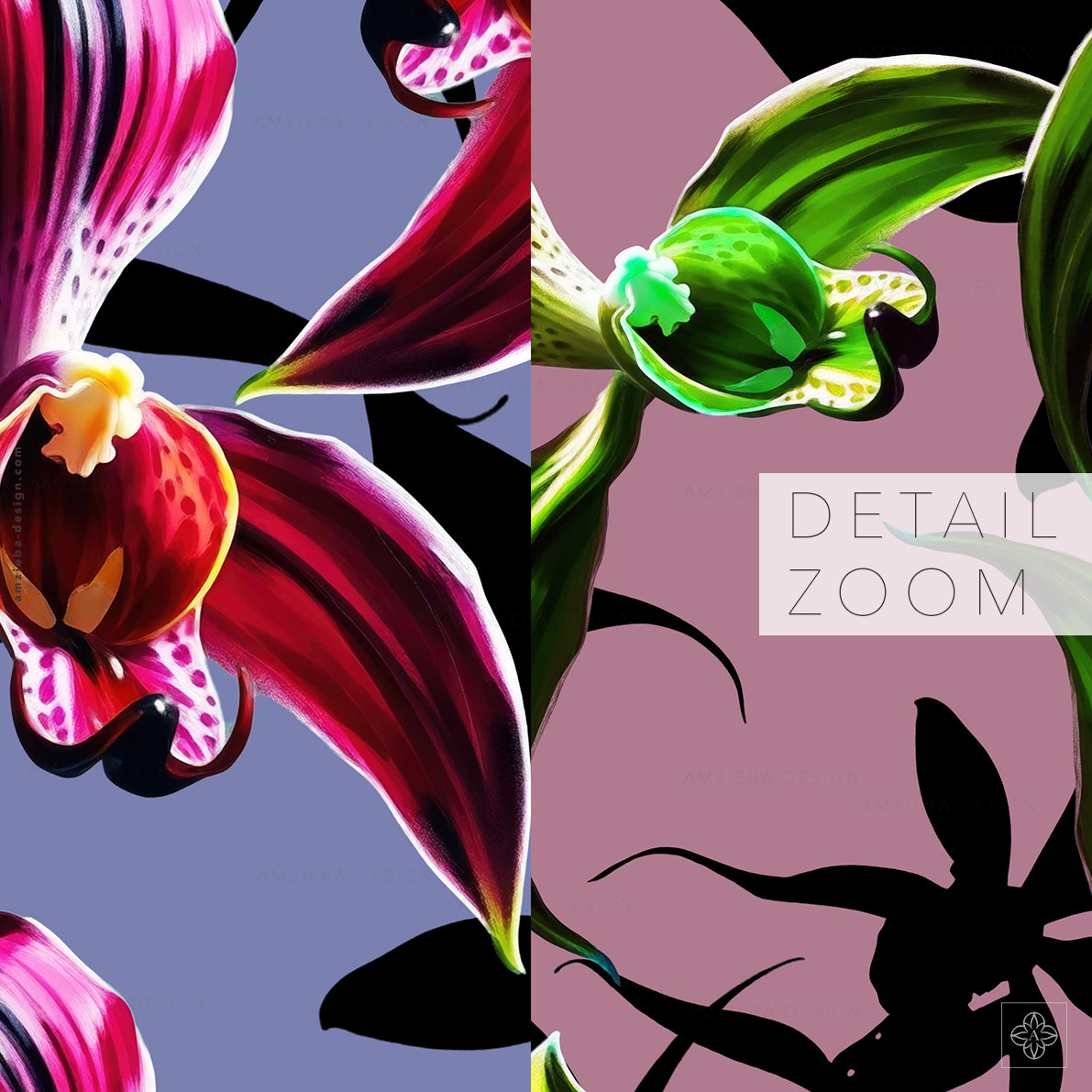 Orchid and Shadow 260125A Seamless Pattern