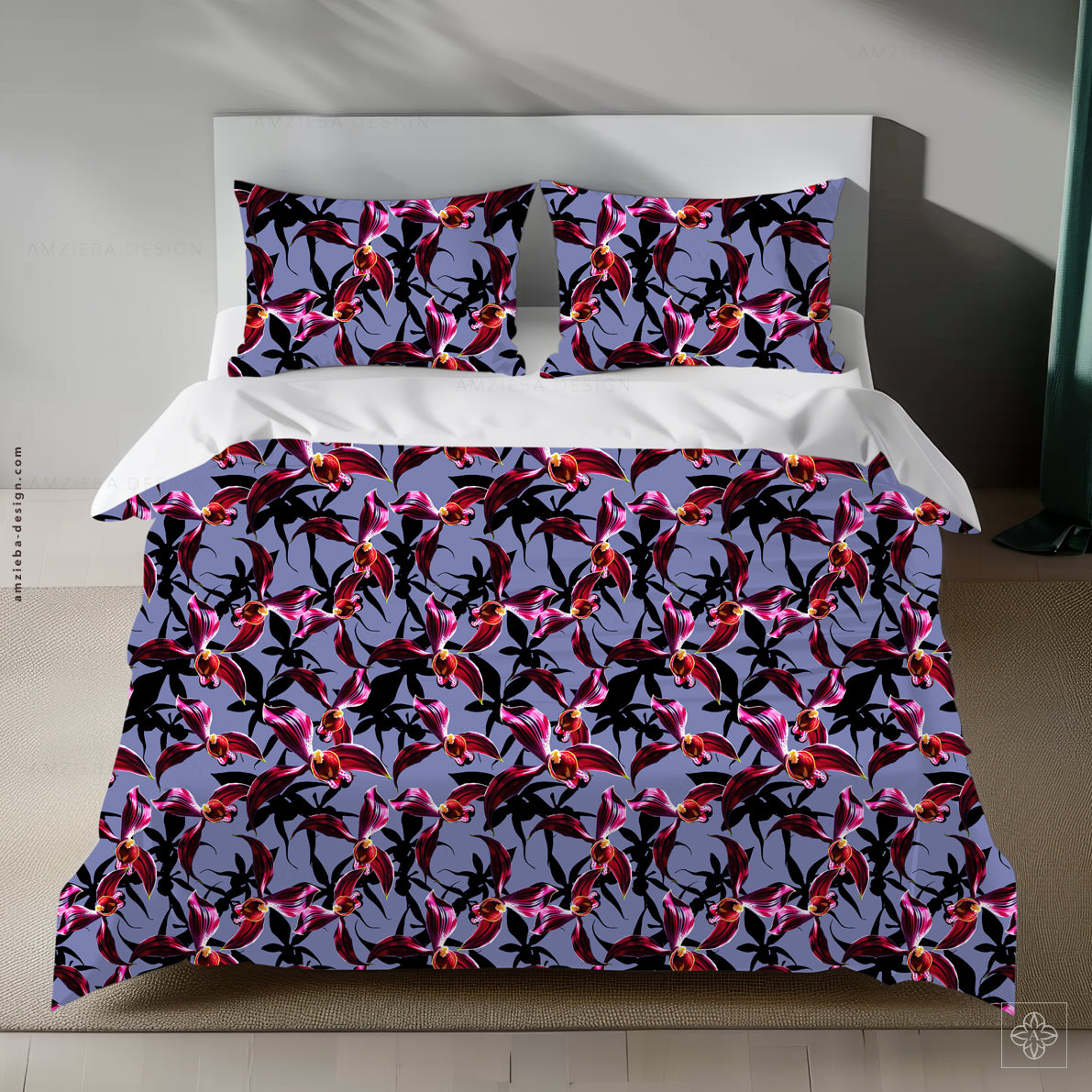 Orchid and Shadow 260125A Seamless Pattern