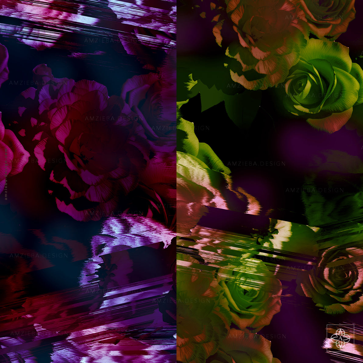 Roses Abstract 310125A Seamless Pattern