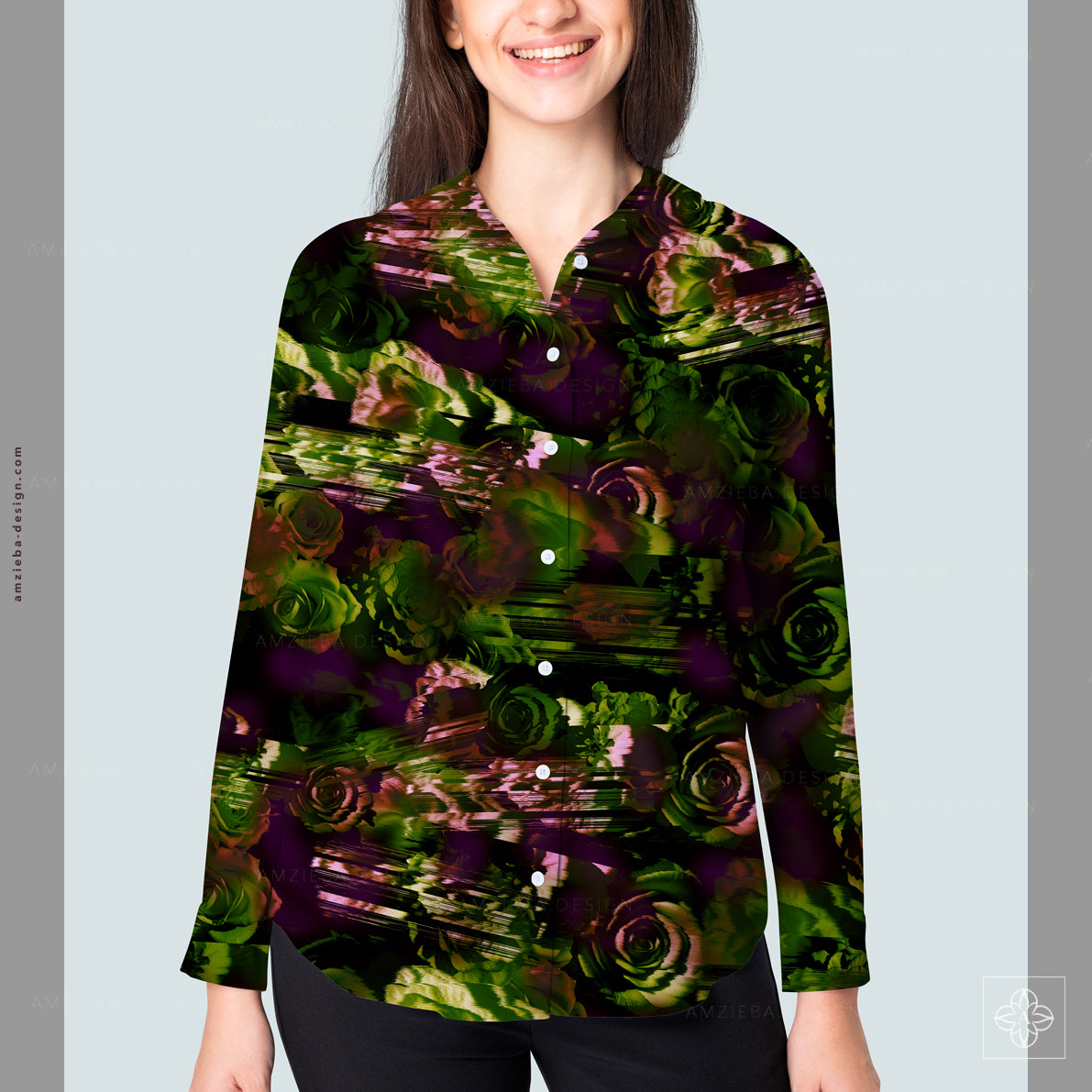 Roses Abstract 310125A Seamless Pattern