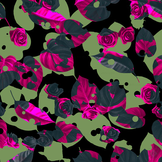 Roses and Leaves 290125A Seamless Pattern