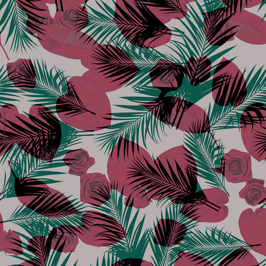 Roses and Leaves 290125v2A Seamless Pattern