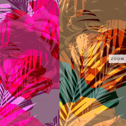 Roses and Palm Leaves 290125 Seamless Pattern