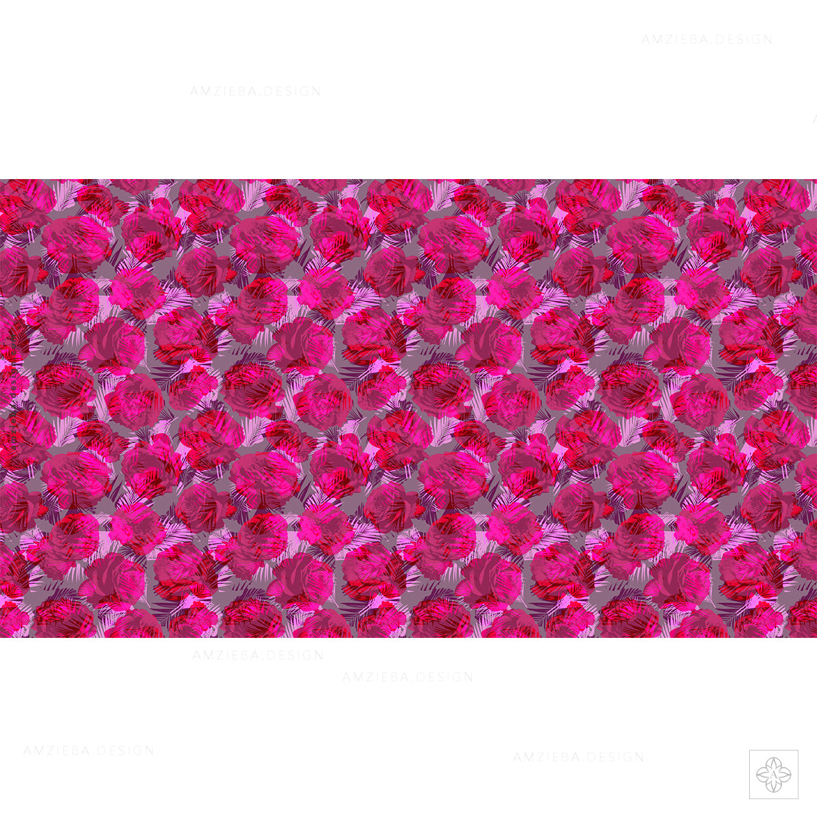 Roses and Palm Leaves 290125 Seamless Pattern