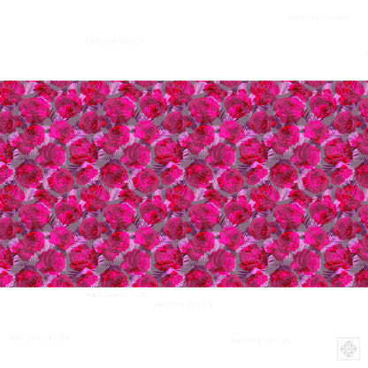 Roses and Palm Leaves 290125 Seamless Pattern