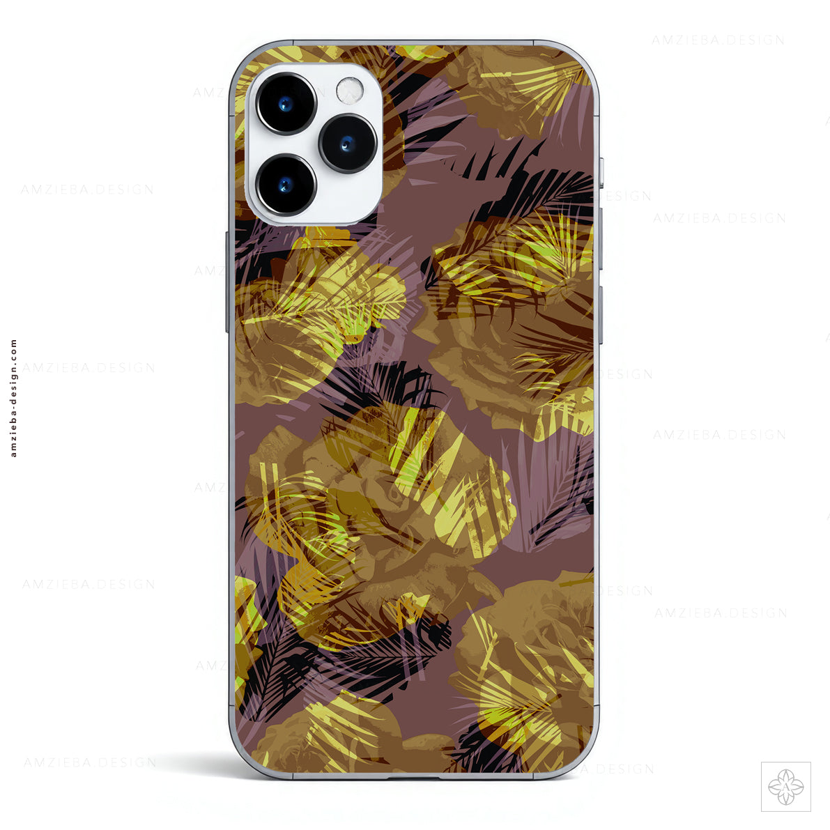 Roses and Palm Leaves 290125 Seamless Pattern