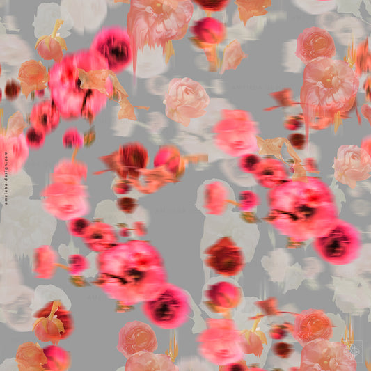Roses Blurred Collage 240125A Seamless Pattern