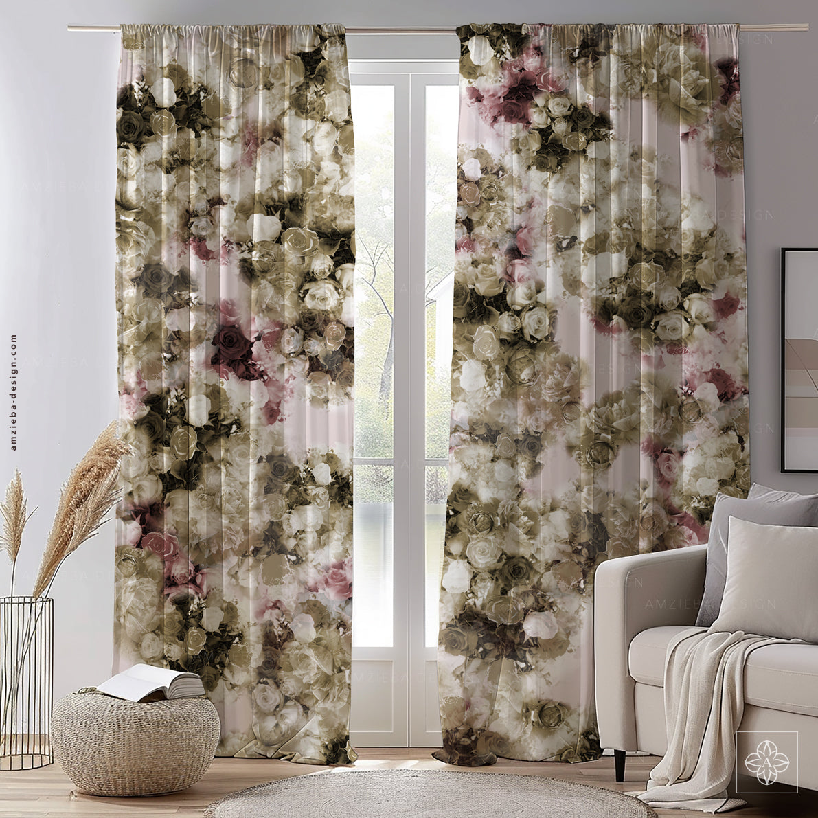 Roses Bouquets Pastel 040225A Seamless Pattern