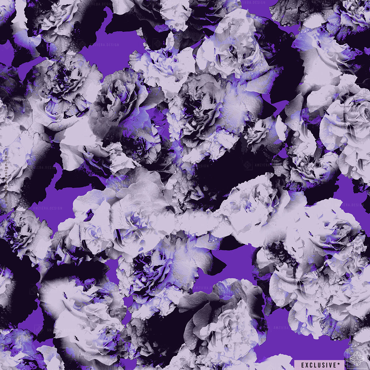 EXCLUSIVE Roses Dark 140225A Seamless Pattern