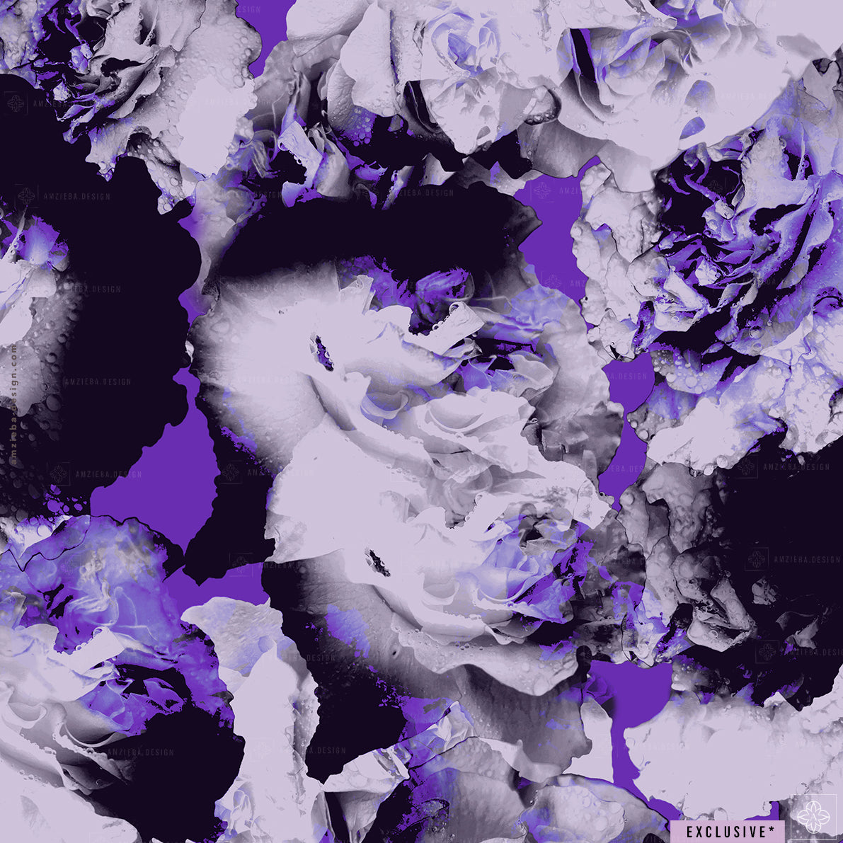 EXCLUSIVE Roses Dark 140225A Seamless Pattern