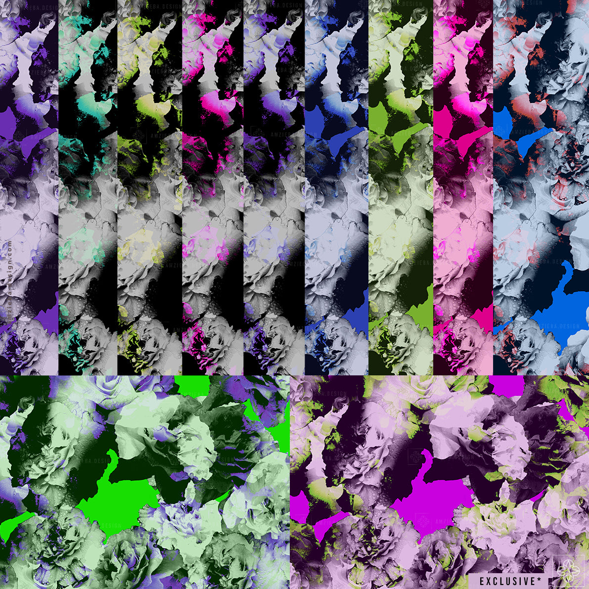 EXCLUSIVE Roses Dark 140225A Seamless Pattern