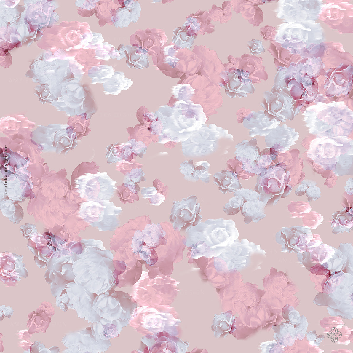 Roses Distorted 240125A Seamless Pattern