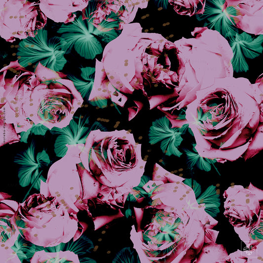 Roses Hibiscus Dots 280125A Seamless Pattern
