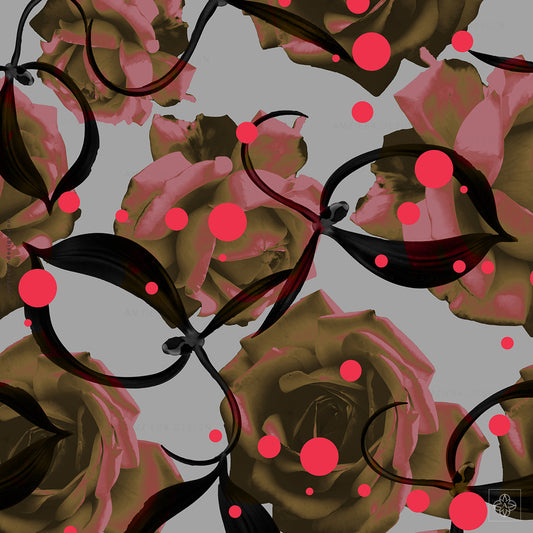 Roses Orchid Dots 270125v2A Seamless Pattern