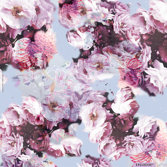EXCLUSIVE Roses Peonys Dots 130225A Seamless Pattern