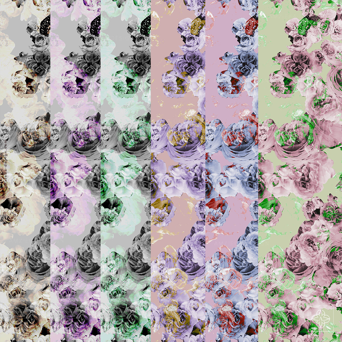 Tonal Flowers 070225A Seamless Pattern