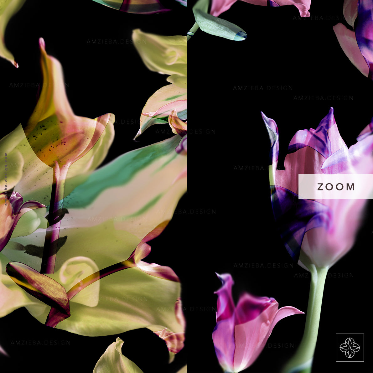 Tulips Blurred 050225A Seamless Pattern